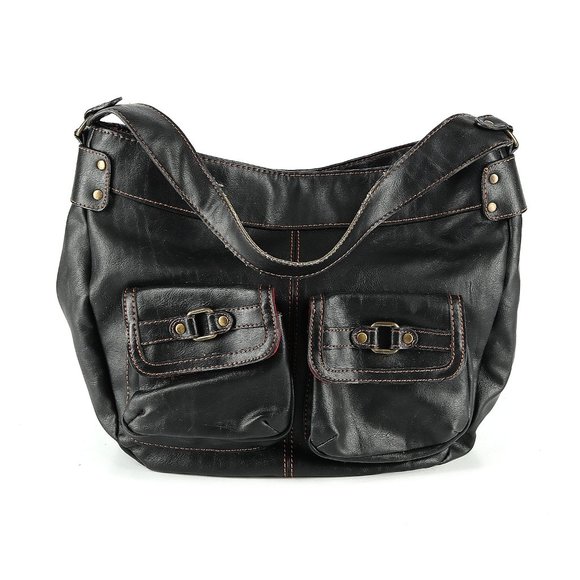 *Emilie M. Buttery Soft Black HOBO Satchel Shoulder Bag - Picture 1 of 7